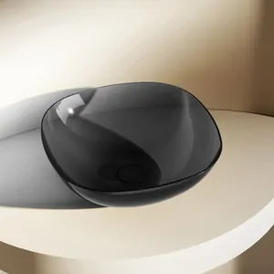 Раковина накладная ABBER 430x430x155 квадратная, черная AT2806Onyx