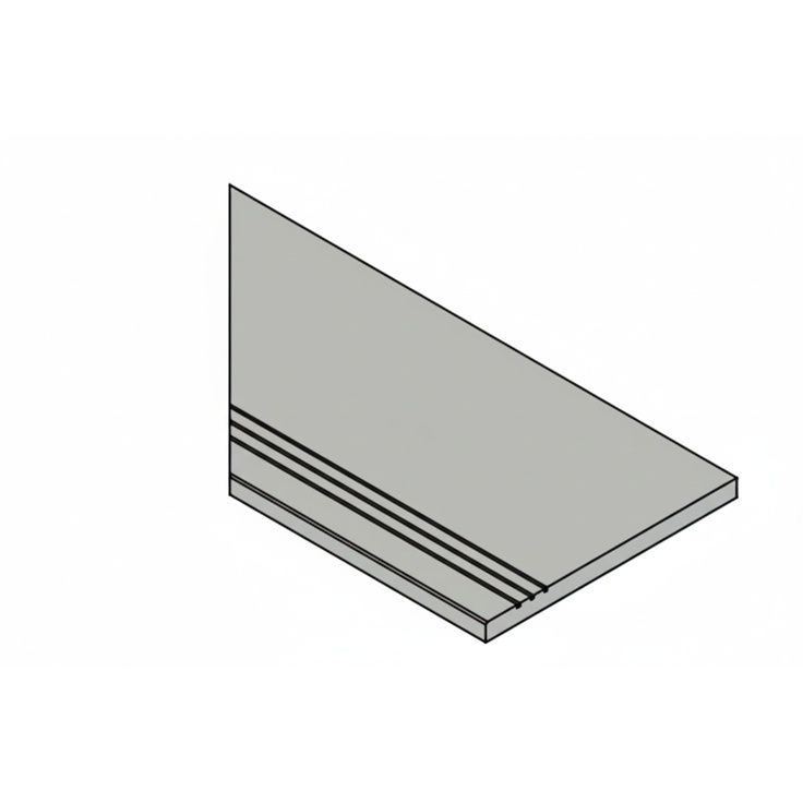 Italon Magma (Магма) 620090001386 X2 Сильвер бортик грип левый 30x60 матовая