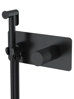 Смеситель Boheme 127-BB.4 встраиваемый, с гиг душем, однозахв, ручка:spirale, черный