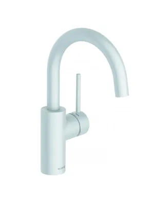 Смеситель KLUDI для умывальника, однозахватный, излив 185 мм, белый матовый 380285376