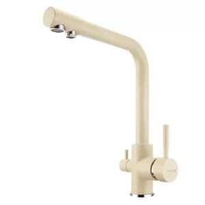 Смеситель AQUATON 1AX004FCXX290 для мойки, с краном для питьевой воды, шампань