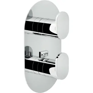 Смеситель NOBILI встраиваемый, термостат, на 2 потребителя, внешняя часть, хром 94102CR