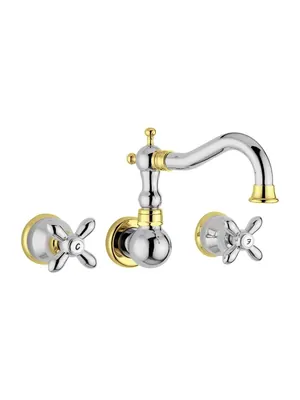 Смеситель для раковины Migliore скрытого монтажа, хром/золото ML.PRP-8070.CRDO