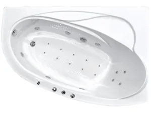 Ванна угловая BACH 150х100 Система 4"А" гидро+аэромассаж+спинной,каркас ,правая