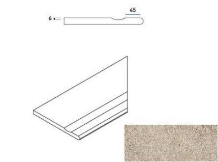 Everstone X2 Border Desert Right Svasato Round 60X30 антислип фактурная структурированная