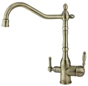 Смеситель для кухни ESKO FR 519Br однозахватный, с каналом для подкл. питьевой воды, бронза