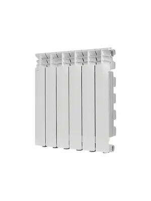 Радиатор STOUT 500 6 секций, алюминиевый, боковое подключение, белый SRA-3310-050006