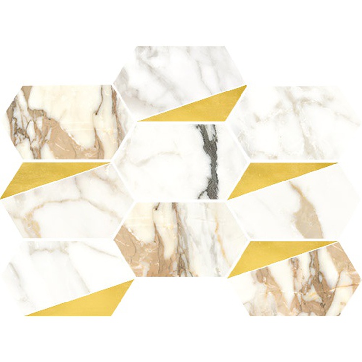 Vallelunga Luce Esagona Oro Satin Finish 26x35