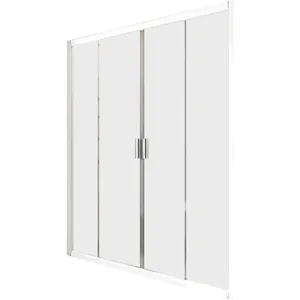 Душевая дверь RAVAK BLDP4-190 (1870-1890x1900) раздвижная, стекло, белый+Transparent