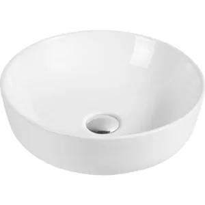 Раковина накладная Aquanet -1 415х135 круглая, без перелива и отв. под смеситель, белый 211284