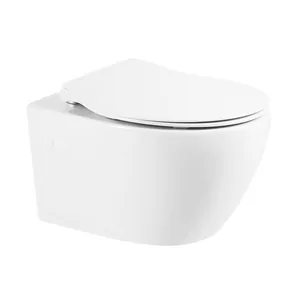 Унитаз подвесной BelBagno 520х370х335 безобод.,с сиденьем,белый BB507B+BB2020SC