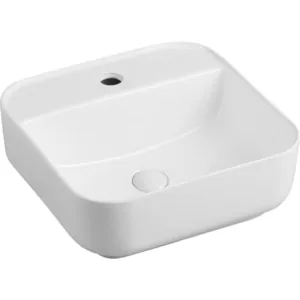 Раковина накладная Акванет -2 390х390х140 без перелива, отверстие под смеситель, белый 211281