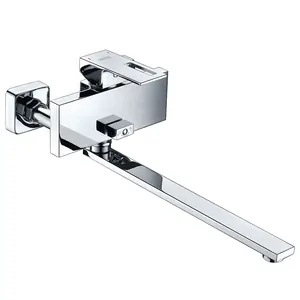 Смеситель для ванны/душа WasserKRAFT 1502L настенный, однозахватный, длинный излив 317мм, хром