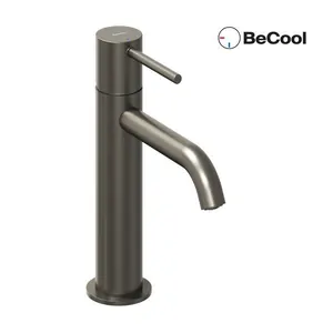 Смеситель для умывальника RAVAK Be Cool X070397 однозахватный, излив 100 мм, графит