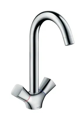 Смеситель Hansgrohe для кухни 220 мм двухзахватный, поворотный хром 71280000