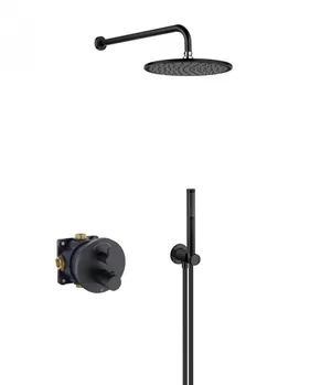 Встраиваемая душевая система KLUDI NOVA FONTE 7in1 с термостатом для душа, черный мат. 208313915