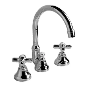 Смеситель для раковины Devon&Devon UTCI100ACR с 3 отв., д/к, высокий излив, цвет хром