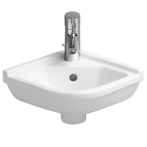 Рукомойник угловой DURAVIT 430х380х160 антигряз.покр., отв.под смес., перелив 07524400001
