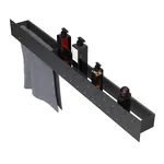 Полка FLOW Double 1000х92х90 настенная, полотенцедержатель слева, черный Fl--d100л-ч