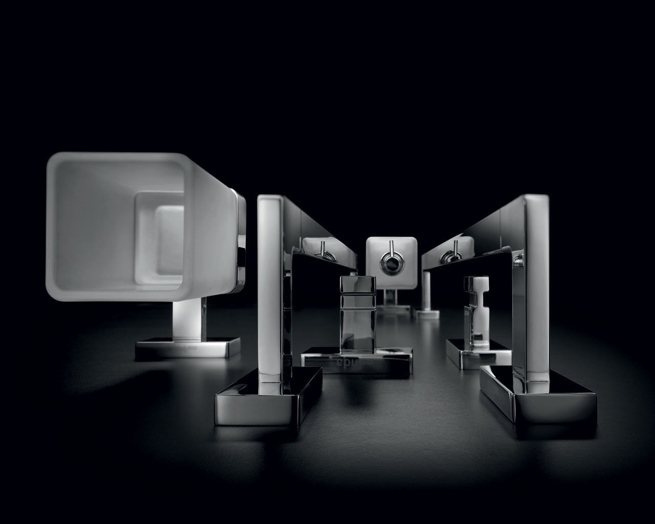 Мыльница INDA LEA A18110NE21 , настенная, цвет держателя черный матовый, чашка матовое стекло