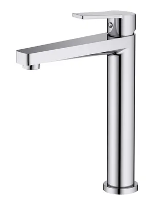 Смеситель для раковины Aquatek AQ1704CR однозахватный, высокий излив 217мм, цвет: хром