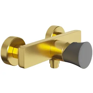 Смеситель для душа Paini однозахватный, настенный, золото брашированное 18PJ511PZ