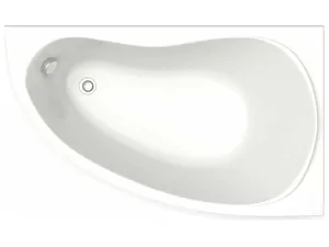 Ванна акриловая BAS 1500х900 угловая, правая, асимметричная,каркас, без слива-перелива, белый