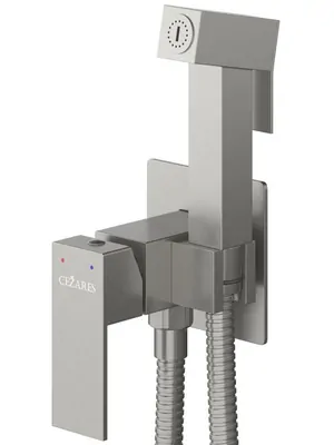 Смеситель встраиваемый CEZARES -DIF-IN однозахватный, с гигиеническим душем, сатин матовый