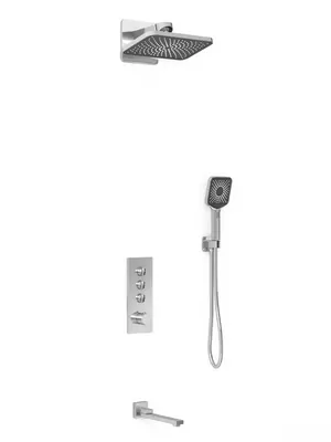 Душевая система Vincea для ванны/душа,термостат.,с полкой,верхний и ручной душ,хром VSFW-433TI4RCH