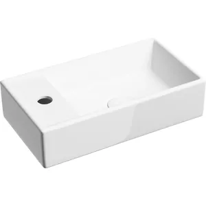 Раковина подвесная Ceramicanova 407х217х100 чаша справа,от. под смес.,белый CN6051R