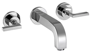 Смеситель Axor 39315000 для умывальника двухзахв. (рычаг) на 3 отв., внешняя часть, хром