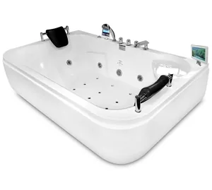 Гидромассажная ванна Gemy G9085 O L (1800х1160х690) аэромассаж, хромотерапия, TV 8"