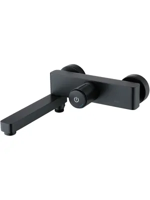 Смеситель Iddis Push Control для ванны, кнопочное упр., складной излив, черный SLIBLBTi02WA