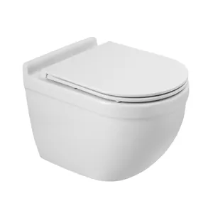 Унитаз подвесной BelBagno -TOR (370х530х370) безободковый, смыв Tornado, белый BB017CH-TOR