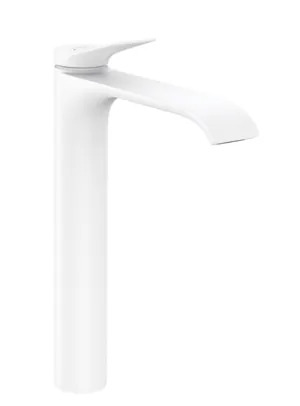 Смеситель Hansgrohe 75040700 для раковины, однорычажный, излив 250, слив.гарнитур, мат.белый