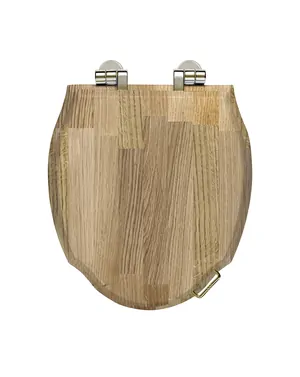 Сиденье для унитаза Devon&Devon массив, светлый дуб/светлое золото 3IBSEQUEW
