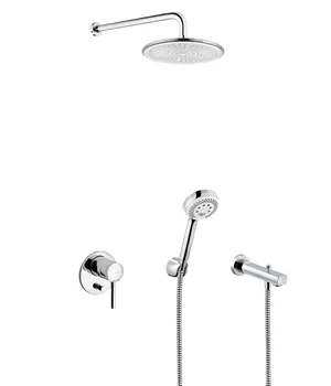 Встраиваемая душевая система KLUDI (внутренний блок, внешняя часть, верхний и ручной душ) 386310576/