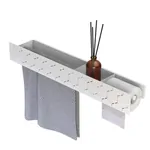 Полка FLOW Trio 700х130х90 полотенцедер. слева, бумагодерж. справа, белый Fl--trio70-ppt-б