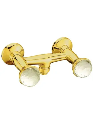 Смеситель Boheme 334 для душа, настенный, двухзахватный, золото