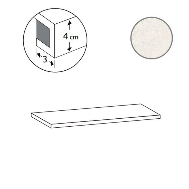 Sant Agostino Silkystone CSAGASLS12 Ang Gradone Sx Light 33x120 матовая