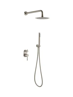 Душевая система Boheme 464-NB встраиваемая, однозахватная, верхний/ручной душ, никель браш