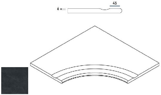 Materia X2 Titanio Bordo Svasato Angolare Round 30 60X60 матовая