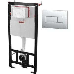 Инсталляция для унитаза ALCAPLAST AM101/1120 3 в 1 с бачком, с клавишей хром M371