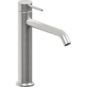 Смеситель для раковины Bossini -M INZ203075 однозахватный, без донного клапана, атласная сталь