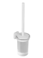 Ершик для унитаза KLUDI- настенный, белый матовый/белое матовое стекло 2597453