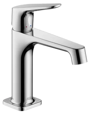 Смеситель Axor 34010000 для умывальника однозахватный, донный клапан, излив 128 мм, хром