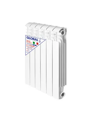 Радиатор алюминиевый, 4 секции GLOBAL -500 ВШГ:582х320х80 724 Ватт