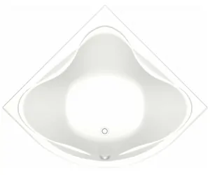 Ванна акриловая BAS 1350х1350 угловая, симметричная, каркас, без слива-перелива, белый