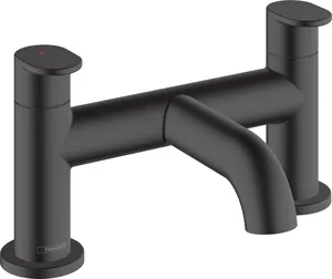 Смеситель на борт ванны Hansgrohe 71442670 на 2 отверстия, двухзахватный, матов.черный