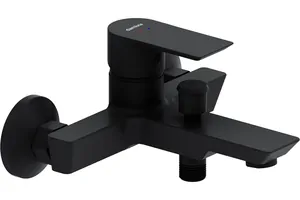 Смеситель Damixa для ванны/душа, однозахватный, настенный, черный 471000300